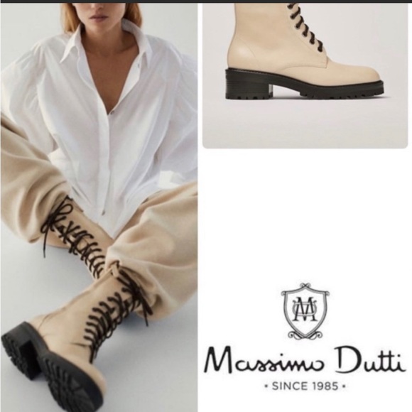 ✨✨Beautiful boots 👢 brand new it’s was big for me  LACE-UP LEATHER ANKLE BOOTS - Picture 3 of 6